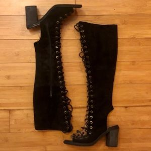 Jeffrey Campbell Suede Countess Gladiator Sandals